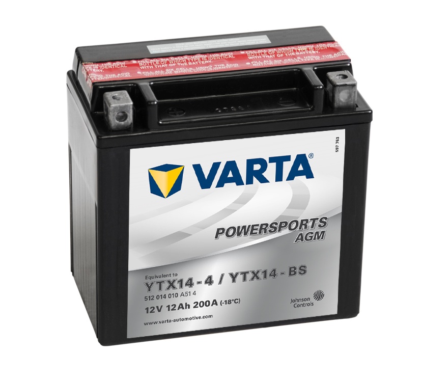 VARTA AGM YTX14-BS 12V 12AH 200A