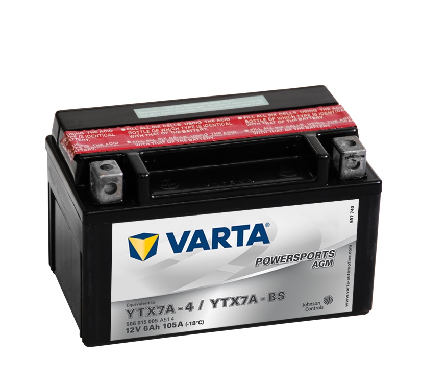 VARTA AGM YTX7A-BS 12V 6AH 105 A