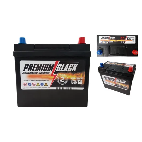 AKUMULATOR PREMIUM BLACK 12V 48Ah 380A PRAWY+ (JAP)