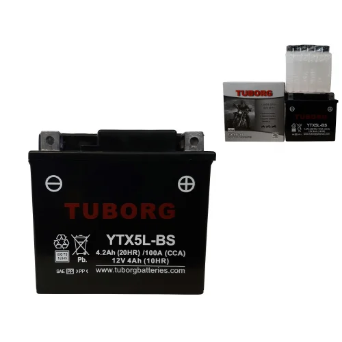 AKUMULATOR TUBORG AGM YTX5L-BS 12V 4Ah 100A
