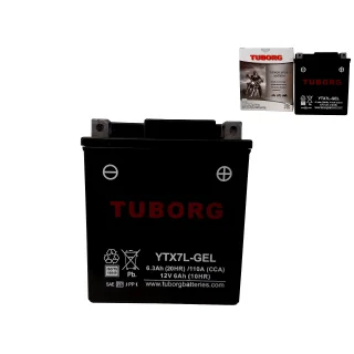 AKUMULATOR MOTOCYKLOWY TUBORG YTX7L-BS-GEL 12V 6Ah 110A