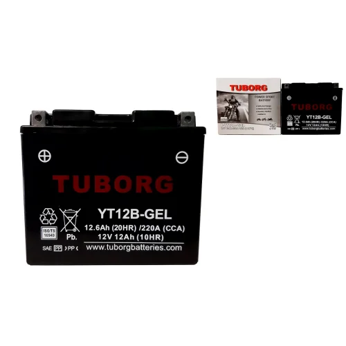 AKUMULATOR MOTOCYKLOWY TUBORG YT12B-GEL 12V 12Ah 220A