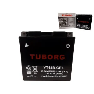 AKUMULATOR MOTOCYKLOWY TUBORG YT14B-GEL 12V 13Ah 220A