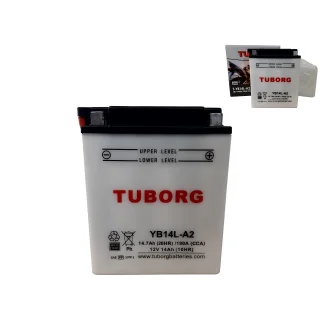AKUMULATOR MOTOCYKLOWY TUBORG YB14L-A2 12V 14Ah 190A