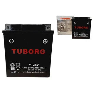 AKUMULATOR MOTOCYKLOWY TUBORG YTZ8V-GEL 12V 7Ah 120A