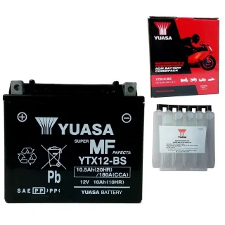 AKUMULATOR YUASA MOTOCYKLOWY YTX12-BS 12V 10Ah 180A