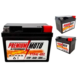 PREMIUM MOTO YTX4L-GEL 12V 4Ah 50A