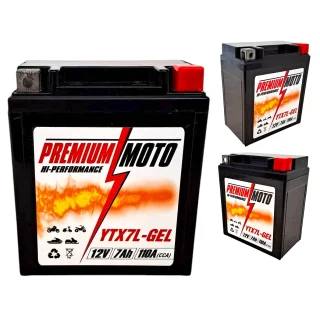 PREMIUM MOTO YTX7L-GEL 12V 7Ah 110A